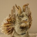 Wolpertinger Murmel Präparat Plüsch Fabelwesen mit Flügel Bart Geweih Wolpi 86.16.55