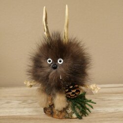 Wolpertinger Wolpi, modello in miniatura a forma di pigna con occhi bianchi, altezza 22 cm, codice 86.1.2.64