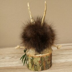 Wolpertinger Wolpi, modello in miniatura a forma di pigna con occhi bianchi, altezza 22 cm, codice 86.1.2.64