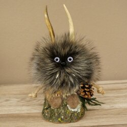 Wolpertinger Wolpi, modello in miniatura a forma di pigna, con occhi viola, altezza 23 cm, codice 86.1.2.65