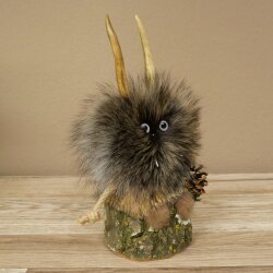 Wolpertinger Wolpi, modello in miniatura a forma di pigna, con occhi viola, altezza 23 cm, codice 86.1.2.65