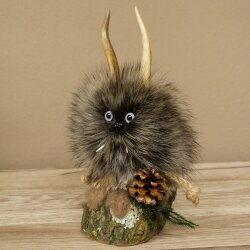 Wolpertinger Wolpi, modello in miniatura a forma di pigna, con occhi viola, altezza 23 cm, codice 86.1.2.65