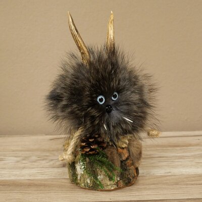 Wolpertinger Wolpi, modello in miniatura a forma di pigna, con occhi azzurri, altezza 22 cm, codice 86.1.2.66