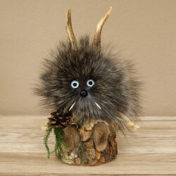 Wolpertinger Wolpi, modello in miniatura a forma di pigna, con occhi azzurri, altezza 22 cm, codice 86.1.2.66