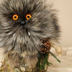 Wolpertinger Wolpi Figurine Mini Pine Cone Orange Eyes Height 23 cm 86.1.2.67