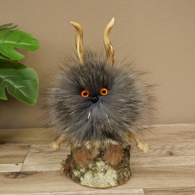 Wolpertinger Wolpi Mini Präparat orange Augen Höhe 22 cm 86.1.1.52