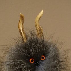 Wolpertinger Wolpi Mini Präparat orange Augen Höhe 22 cm 86.1.1.52