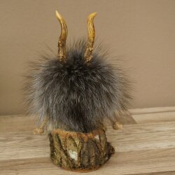 Wolpertinger Wolpi Mini Präparat orange Augen Höhe 22 cm 86.1.1.52