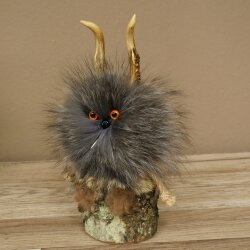 Wolpertinger Wolpi Mini Präparat orange Augen Höhe 22 cm 86.1.1.52