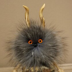 Wolpertinger Wolpi Mini Präparat orange Augen Höhe 22 cm 86.1.1.52