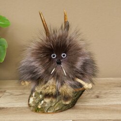 Wolpertinger Wolpi Mini Präparat lila Augen Höhe 22 cm 86.1.1.54