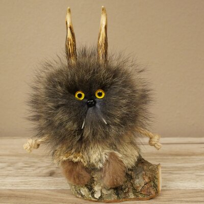 Wolpertinger Wolpi Mini Präparat gelbe Augen Höhe 22 cm 86.1.1.55