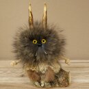 Wolpertinger Wolpi Mini-opgezette vogel met gele ogen,...