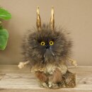 Wolpertinger Wolpi Mini-opgezette vogel met gele ogen,...