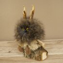 Wolpertinger Wolpi Mini Präparat gelbe Augen Höhe 22 cm 86.1.1.55