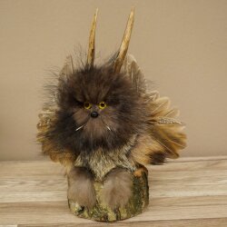 Wolpertinger Kleine Wolpi Opgezette exemplaar gele ogen vleugels ree gewei hoorn 86.2.128