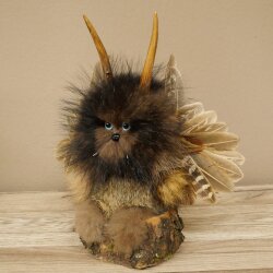 Wolpertinger Little Wolpi Taxidermy Specimen Light Blue Eyes Wings Deer Antlers Horn 86.2.130