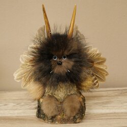 Wolpertinger Little Wolpi Taxidermy Specimen Light Blue Eyes Wings Deer Antlers Horn 86.2.130