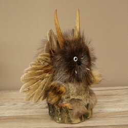 Wolpertinger Piccolo Wolpi Esemplare imbalsamato Occhi bianchi Ali Corna di capriolo Corno 86.2.132