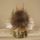 Wolpertinger, «Pequeño Wolpi», espécimen disecado, ojos morados, alas, cuernos de ciervo, 86.2.133