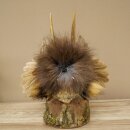 Wolpertinger, «Pequeño Wolpi», espécimen disecado, ojos morados, alas, cuernos de ciervo, 86.2.133