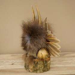 Wolpertinger, «Pequeño Wolpi», espécimen disecado, ojos morados, alas, cuernos de ciervo, 86.2.133