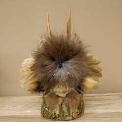 Wolpertinger, «Pequeño Wolpi», espécimen disecado, ojos morados, alas, cuernos de ciervo, 86.2.133