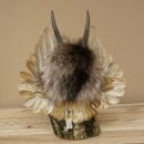 Wolpertinger, «Pequeño Wolpi», espécimen disecado, ojos blancos, alas, cuernos de corzo, cuerno, 86.2.134