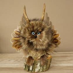 Wolpertinger Piccolo Wolpi Esemplare imbalsamato Occhi azzurri Ali Corna di capriolo Corno 86.2.135