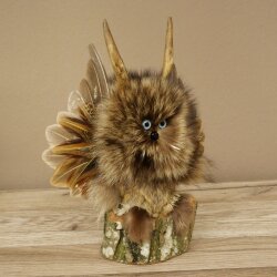 Wolpertinger Piccolo Wolpi Esemplare imbalsamato Occhi azzurri Ali Corna di capriolo Corno 86.2.135