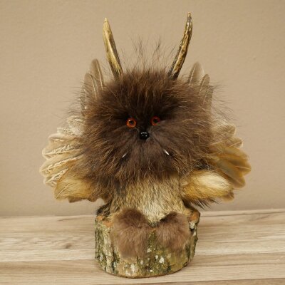 Wolpertinger Piccolo Wolpi Esemplare imbalsamato occhi arancioni ali corna di capriolo corno 86.2.136