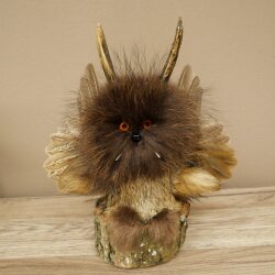 Wolpertinger Piccolo Wolpi Esemplare imbalsamato occhi arancioni ali corna di capriolo corno 86.2.136