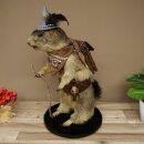 Wolpertinger Murmeltier Wanderer Präparat mit Hut...