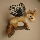 Wolpertinger Fabelwesen Marder mit Flügel Rehgeweih...