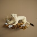 Hermelin Wiesel Winter Fell Höhe 14 cm Tierpräparat 89.1.59