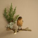Chaffinch on a Branch, Songbird, Stuffed Bird, Height 19 cm, Stuffed Animal with Marketing Approval