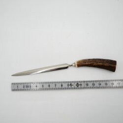 Brieföffner Brief Öffner mit Hirsch Geweih Horn Hirschhorn Griff Länge 16,5 cm 27.18.38
