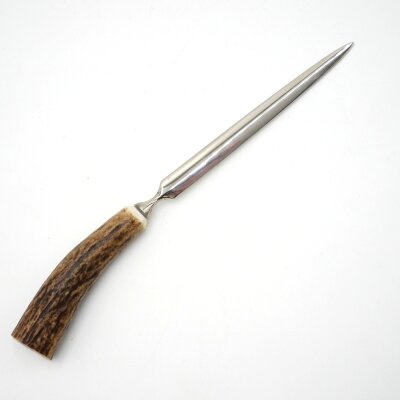 Brieföffner Brief Öffner mit Hirsch Geweih Horn Hirschhorn Griff Länge 16,5 cm 27.18.39