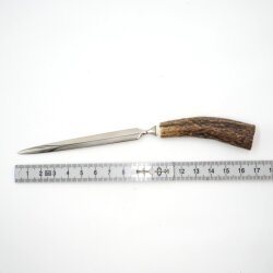 Brieföffner Brief Öffner mit Hirsch Geweih Horn Hirschhorn Griff Länge 16,5 cm 27.18.39