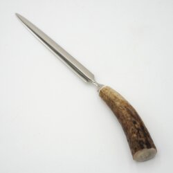 Brieföffner Brief Öffner mit Hirsch Geweih Horn Hirschhorn Griff Länge 16,5 cm 27.18.40