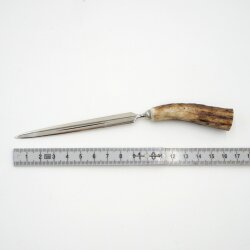Brieföffner Brief Öffner mit Hirsch Geweih Horn Hirschhorn Griff Länge 16,5 cm 27.18.41