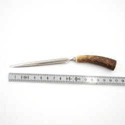 Brieföffner Brief Öffner mit Hirsch Geweih Horn Hirschhorn Griff Länge 16,5 cm 27.18.42