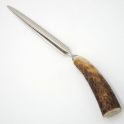 Brieföffner Brief Öffner mit Hirsch Geweih Horn Hirschhorn Griff Länge 16,5 cm 27.18.42