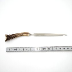 Brieföffner Brief Öffner mit Rehgeweih Horn Griff Reh Geweih Lang 17 cm 27.17.58
