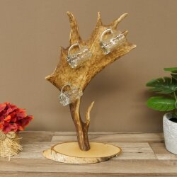 Fornitore di grappa Birke Schild, vassoio per grappa con corna di daino, 6 pezzi, Krügele 27.7.6.29
