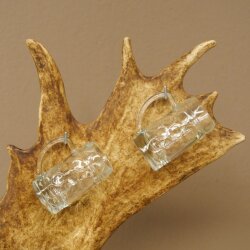 Fornitore di grappa Birke Schild, vassoio per grappa con corna di daino, 6 pezzi, Krügele 27.7.6.29