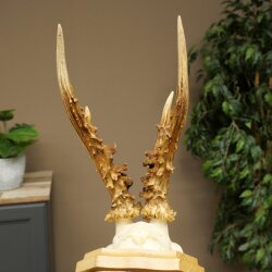 Rehgeweih Gewicht 270g Reh Geweih Gehörn Rehbock Trophäe auf Trophäenschild 606.158
