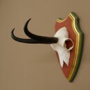 Gamsgeweih Geiß SL 19,3 cm Gams Gems Geweih auf  Trophäenschild 47.290