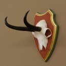 Gamsgeweih Geiß SL 19,3 cm Gams Gems Geweih auf  Trophäenschild 47.290