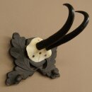 Gamsgeweih Geiß SL bis 18,6cm Gams Gems Geweih auf handgeschnitztem Trophäenschild 47.301